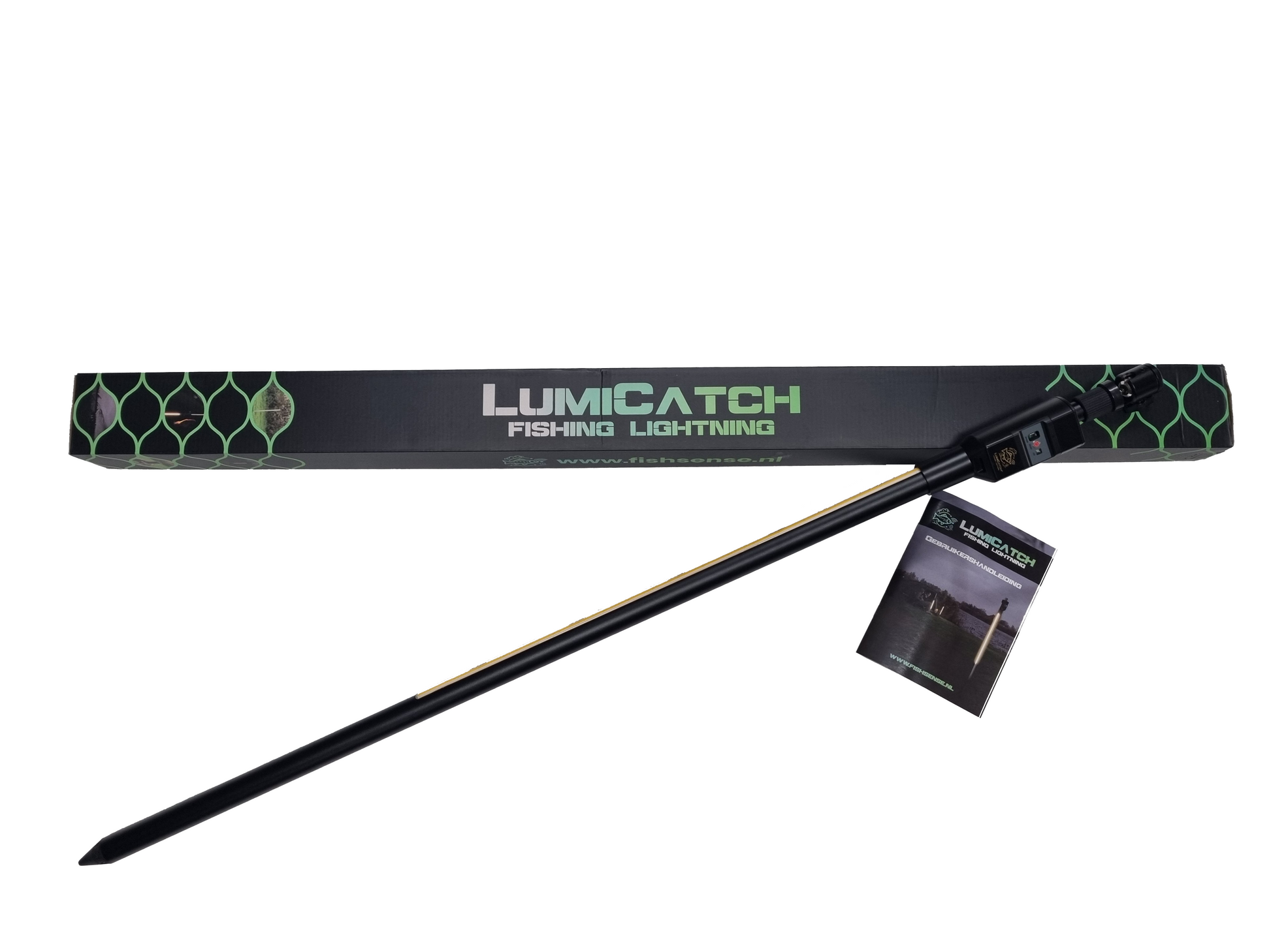 LumiCatch Support BuzzOff met verpakking en gebruikershandleiding – compleet pakket van FishSense